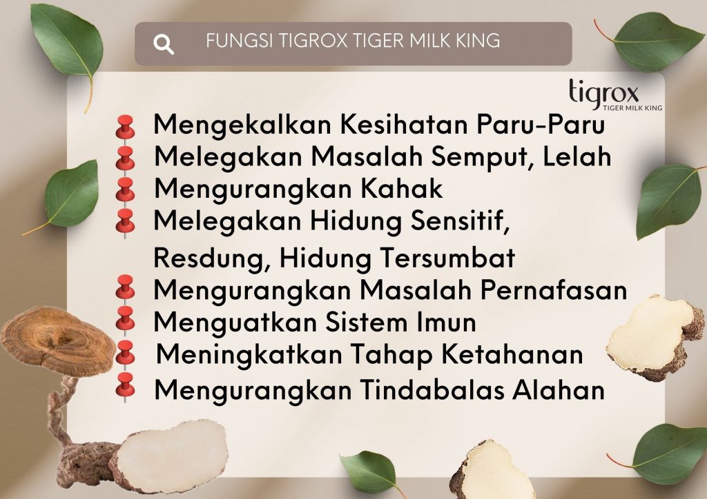 FUNGSI TIGROX TIGER MILK KING - TEL 018-9837611